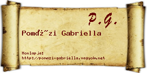 Pomázi Gabriella névjegykártya